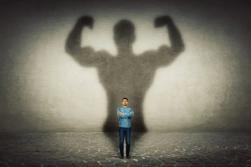 Christ our strength showing a man with muscles