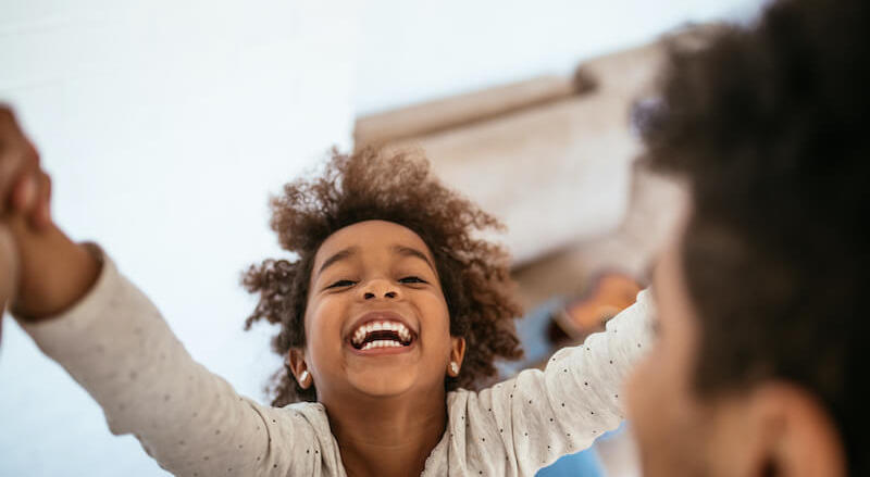 Finally my brethren rejoice in the Lord showing a little girl that is very joyful