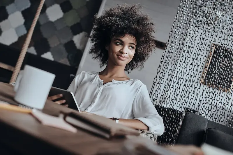 God's secret for a victorious christian life showing a happy black woman