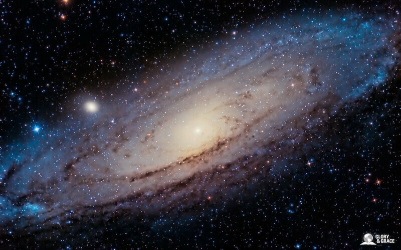 Alpha and Omega image showing the galaxies