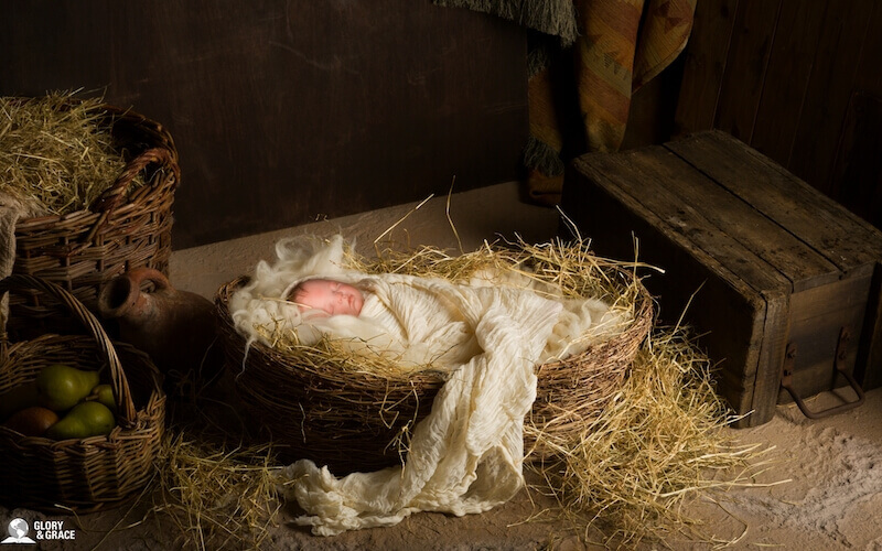 Jesus in a manger