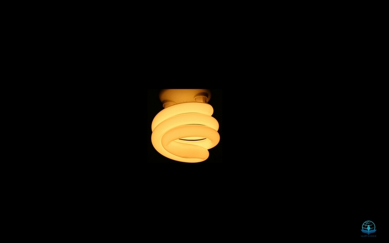 Let your light so shine shown a bulb in the dark