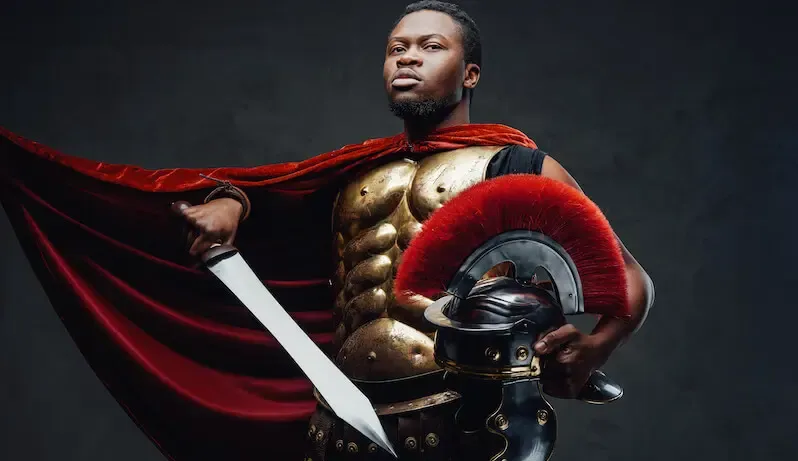 War a good warfare using prophecies showing a roman soldier