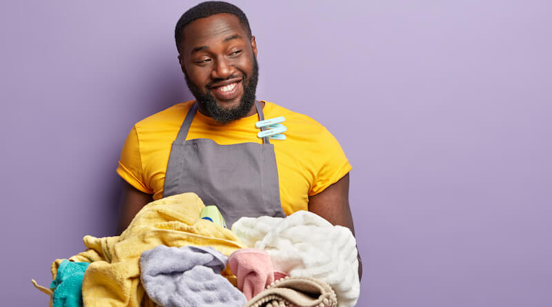 Where is boasting then? It is excluded showing a happy african american man
