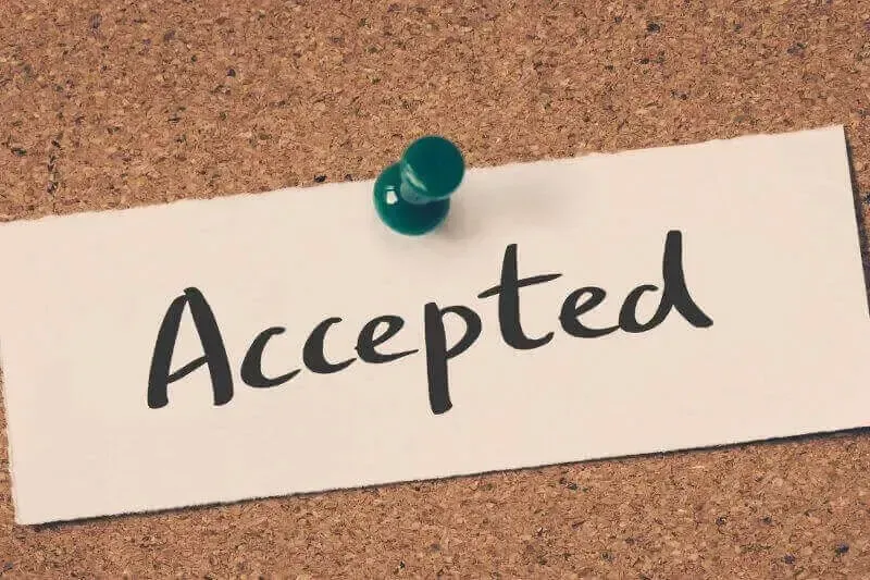 accepted in the beloved showing the word accepted