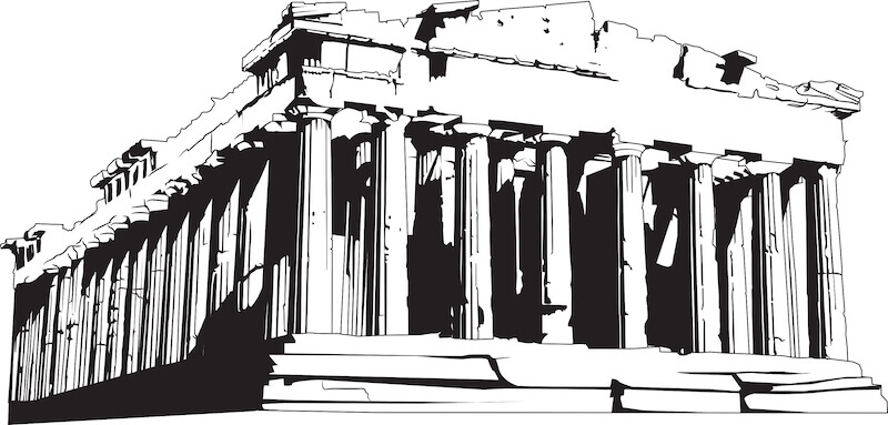 Ephesian church in the Word showing a temple in ephesus
