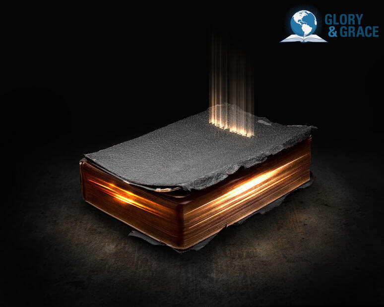 Despising the Word image showing an a bible glowing in flames of fire