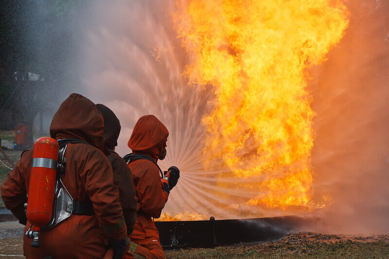 do not quench the Holy Spirit showing a fire fighter putting our fire