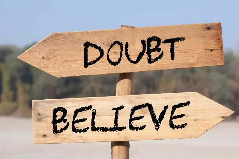 double minded man unstable showing two arrows showing doiubt and unbelief