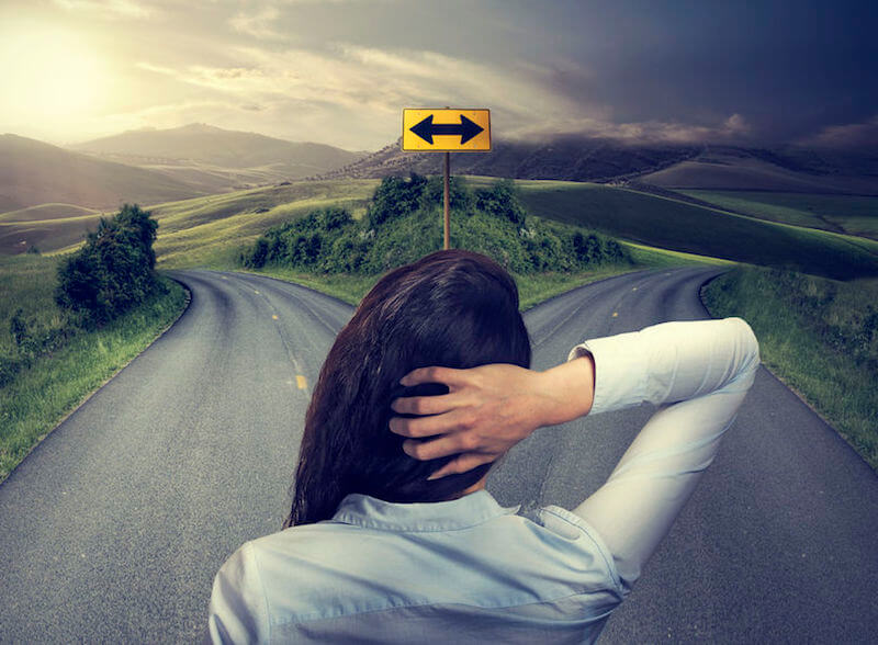Doubt will certainly pollute your faith. A woman caught up in a cross road