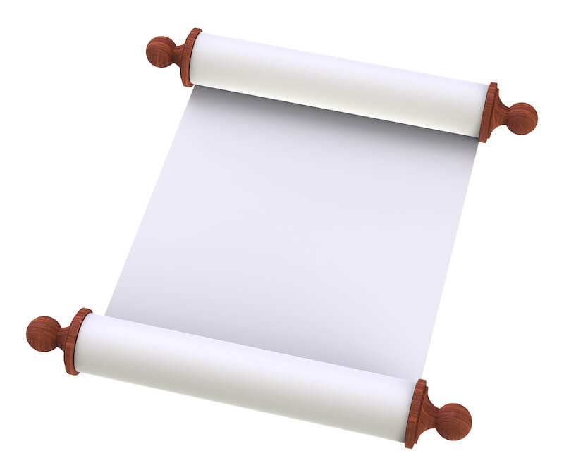 son of man, eat this roll showing a scroll