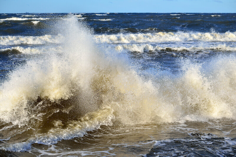 Euroclydon win showing a storm in the sea