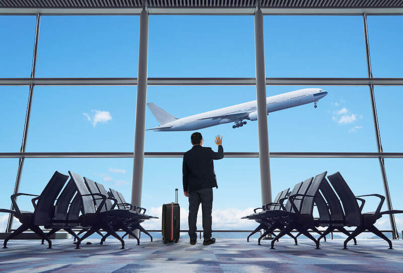 finding favor with God image showing a man in the airport