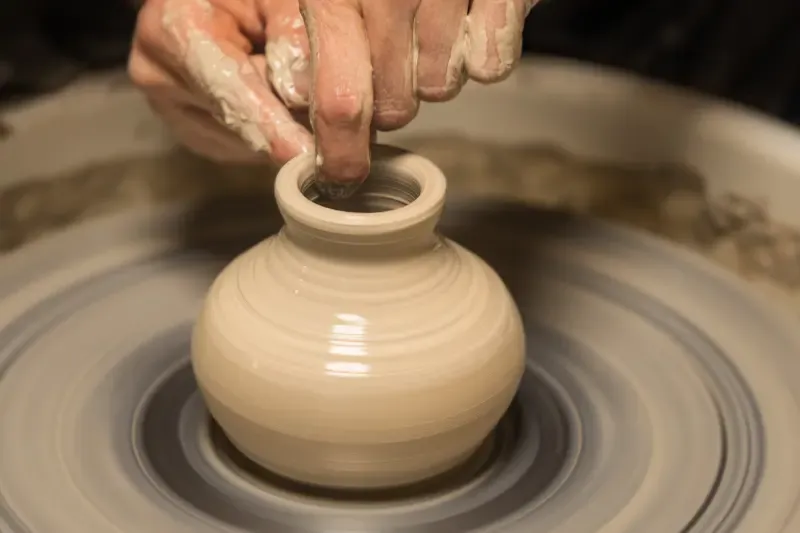 formeth the spirit of man showing a potter making a clay jar