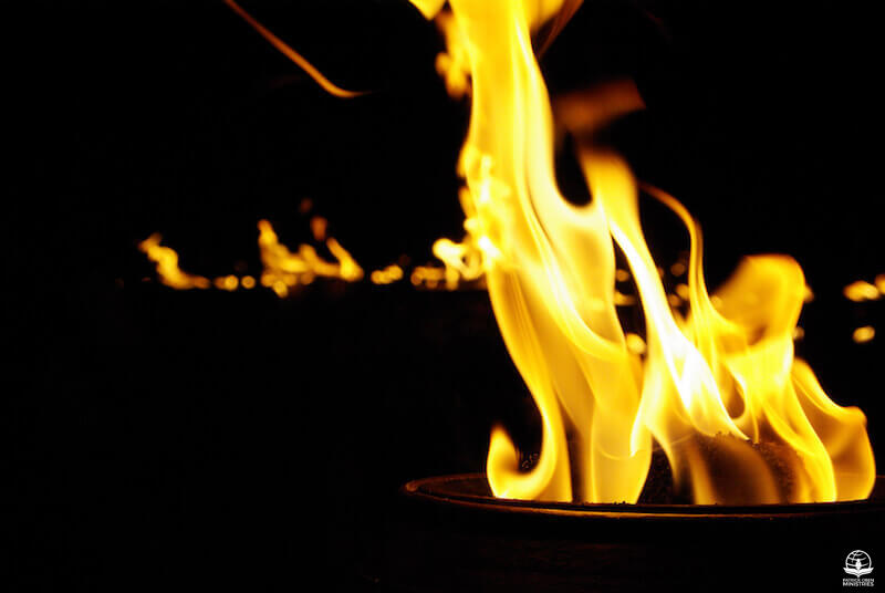 The glory that should follow showing fire in the dark