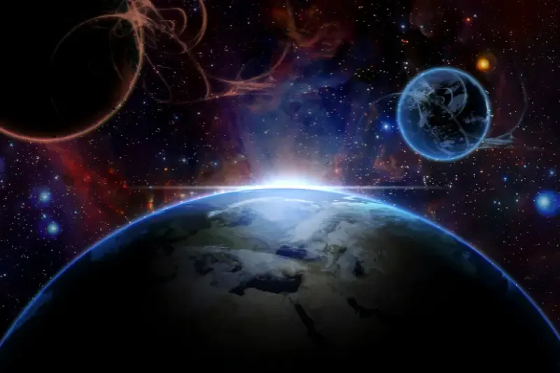 god framed world by His word showing the univese