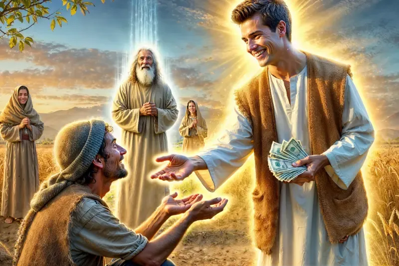 a group of people in robes, showing growing in the grace of giving