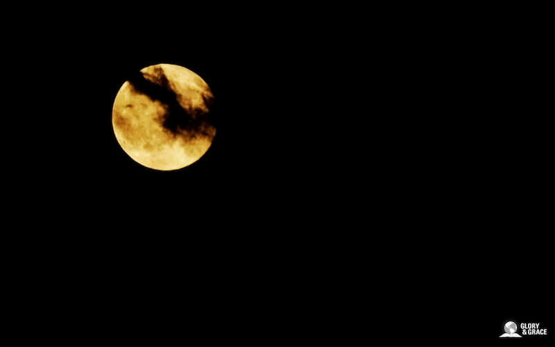 How God works image showing moon in the dark