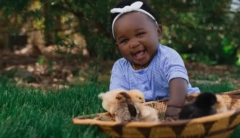 how does the human spirit grow showing a little black baby