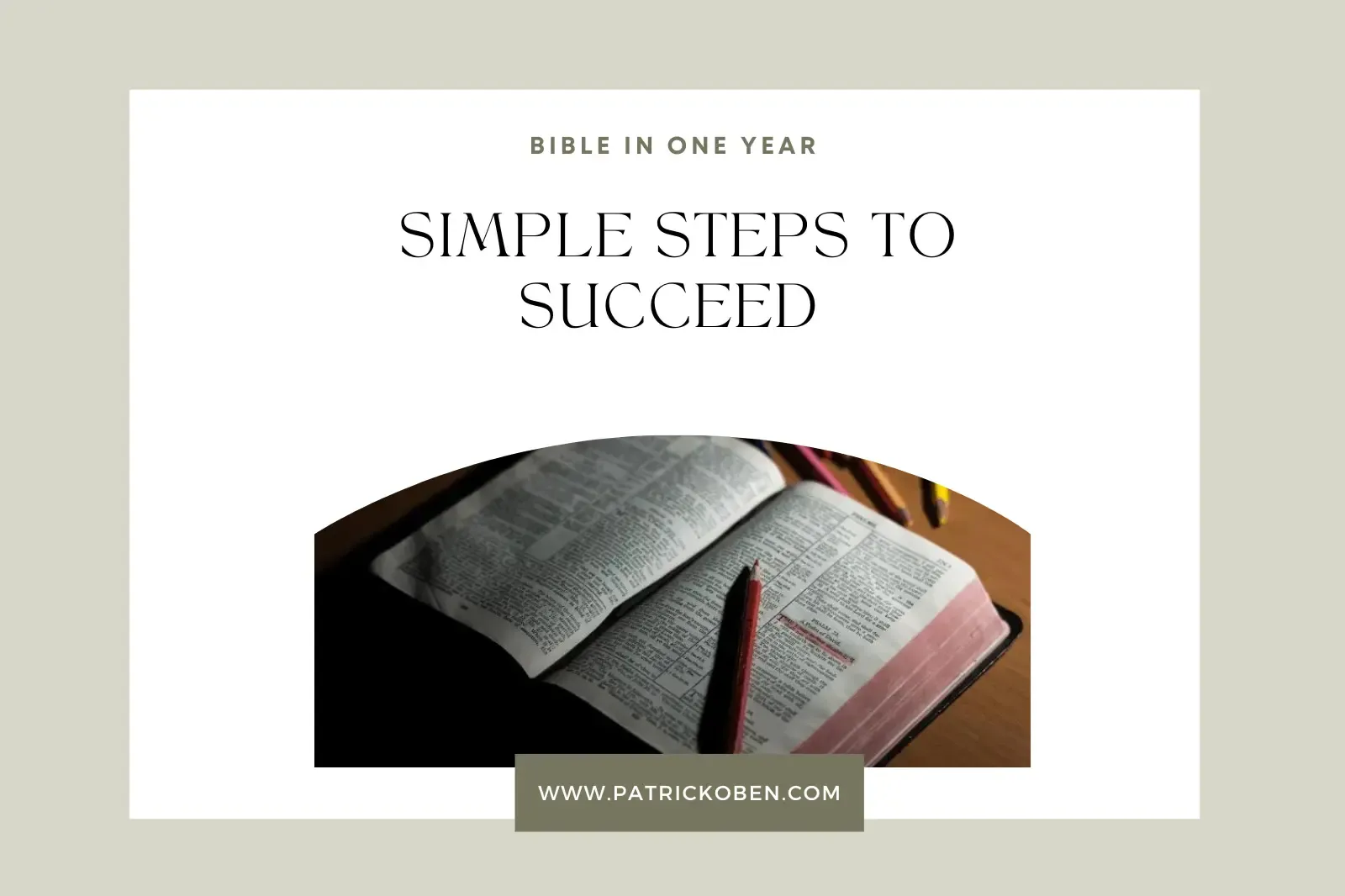 how to read through the Bible in one year showing an open bible with a pen on it