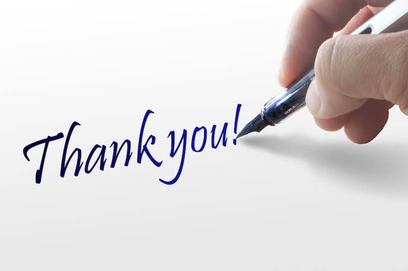 If it had not been the Lord showing a hand writing thank you