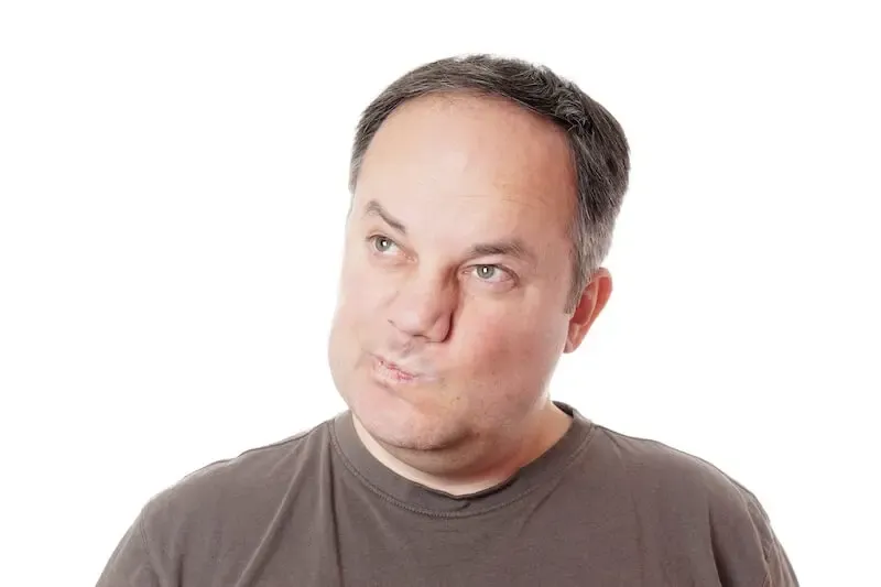 John doubt if Jesus was the messiah showing a man with a skeptical face