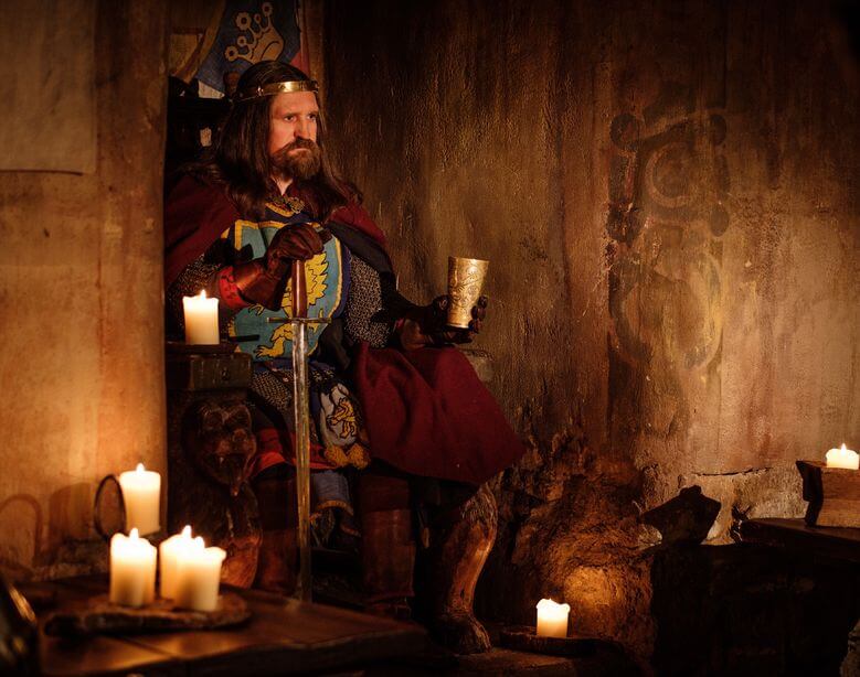 King Ahab image showing king on his throne