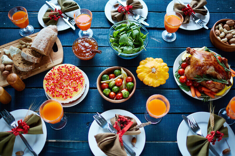 spiritual food showing a dinner table