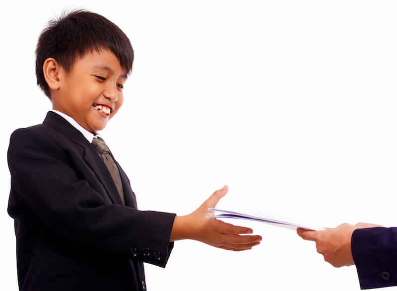 latent period of faith showing a boy receiving a certificate