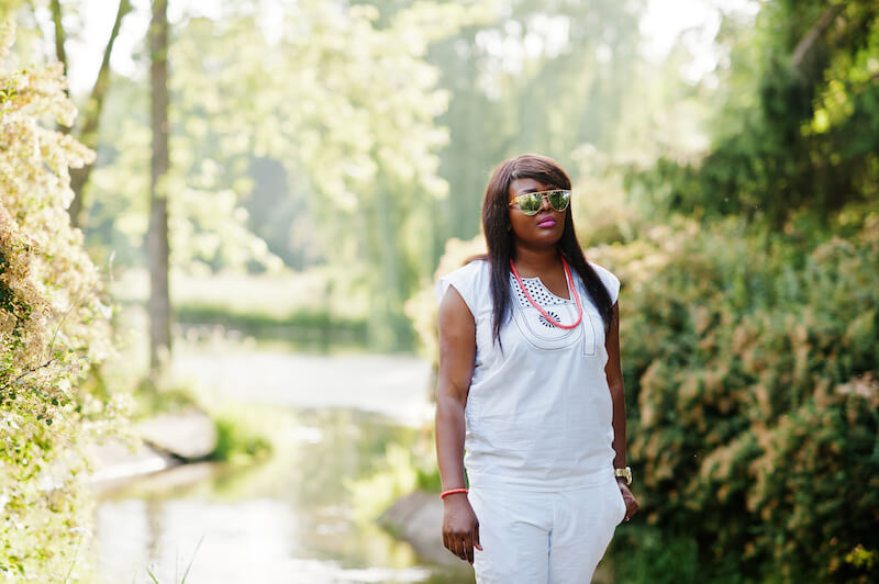 let your garments be always white showing an african woman