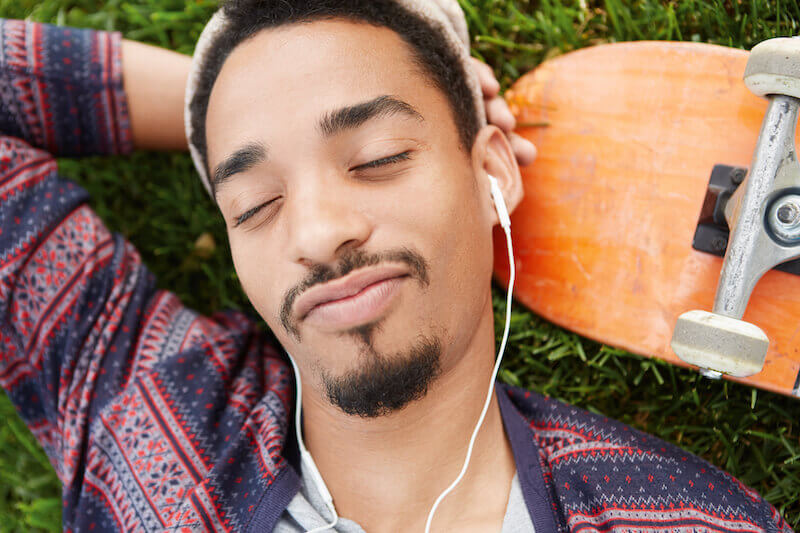 living according to the flesh showing a man enjoying himself with some songs