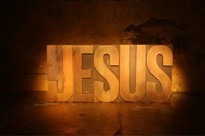 meaning of the name of Jesus showing the letters of His Name