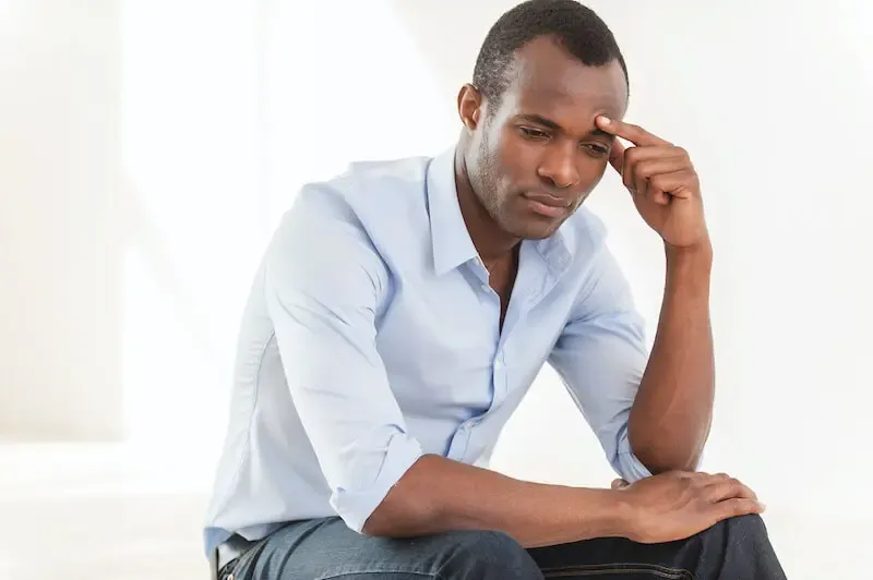 move money from head to pocket showing a man that is thinking