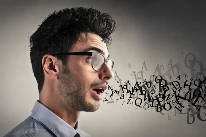 my words that I have put in your mouth showing a man speaking