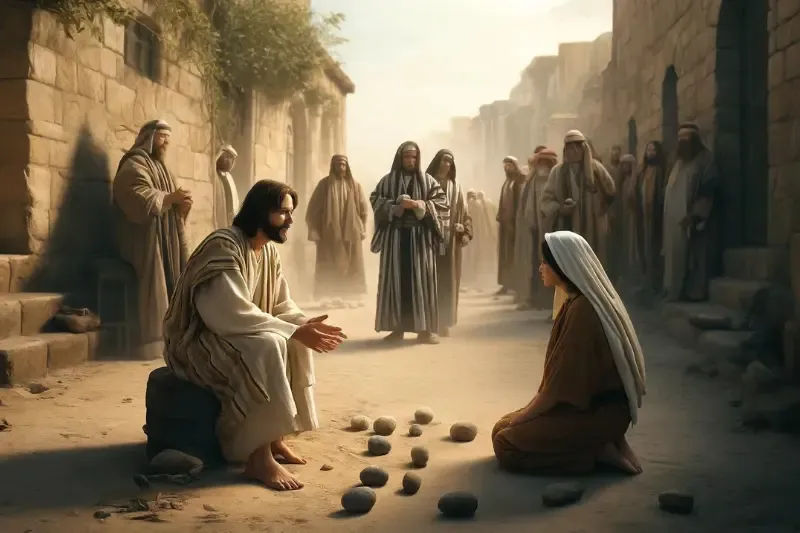 Neither do I condemn you showing a pile of stones