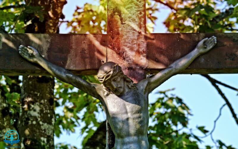 Not imputing their trespasses against them showing Jesus on the cross