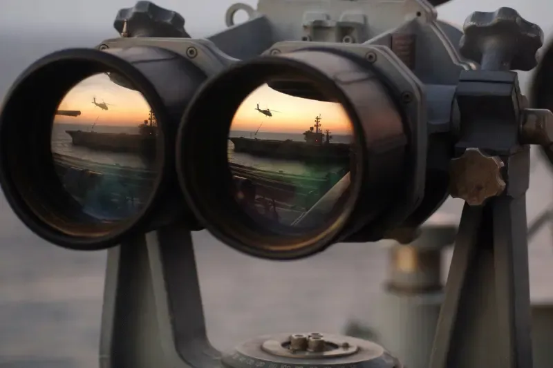 spiritual vision important showing binoculars