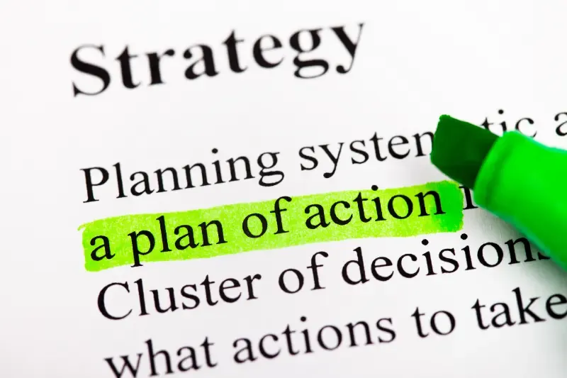 power of strategy showing the word strategy underlined