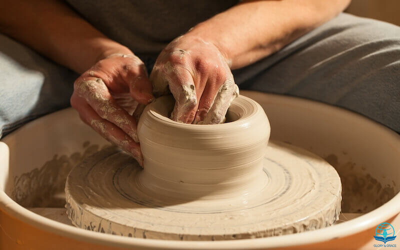 renewing your phronema showing a porter moulding clay