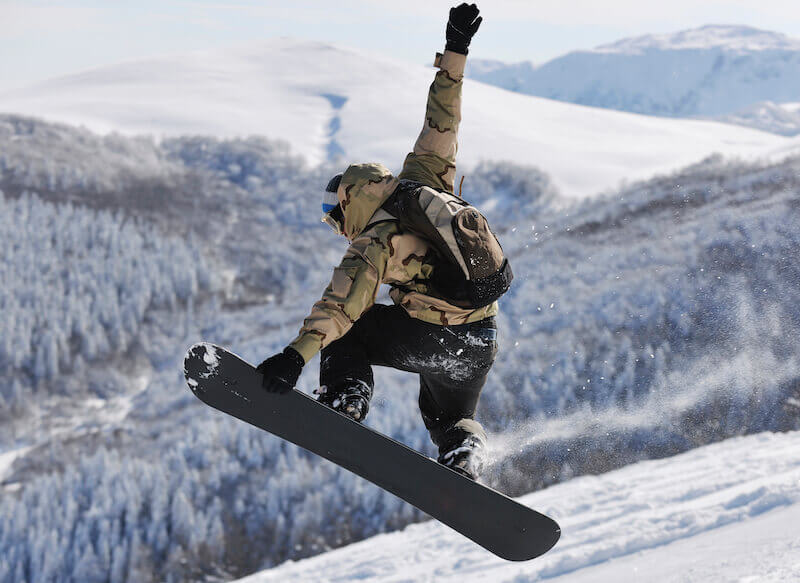 responding to the Word of God showing a man skiing high