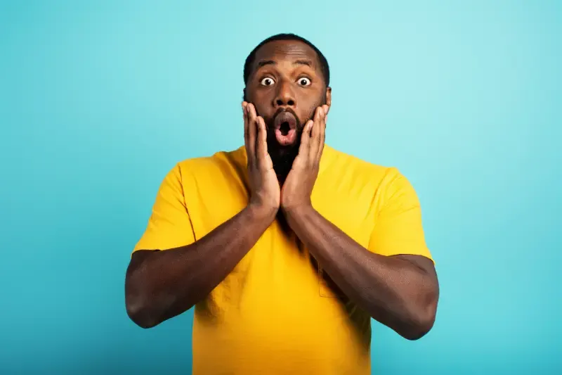 revelation showing a man surprised