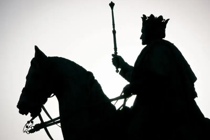 rulers of the darkness of this world showing a king in dark background