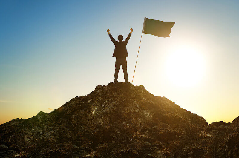 Spirit lifted us up showing a man on a mountain