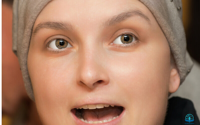 The spirit of faith showing a woman with headband speaking