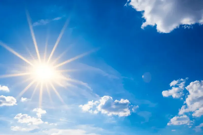 sun of righteousness showing a bright sun in the sky
