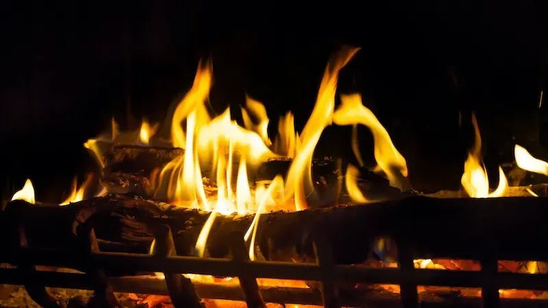 The symbols of the Holy Spirit showing fire