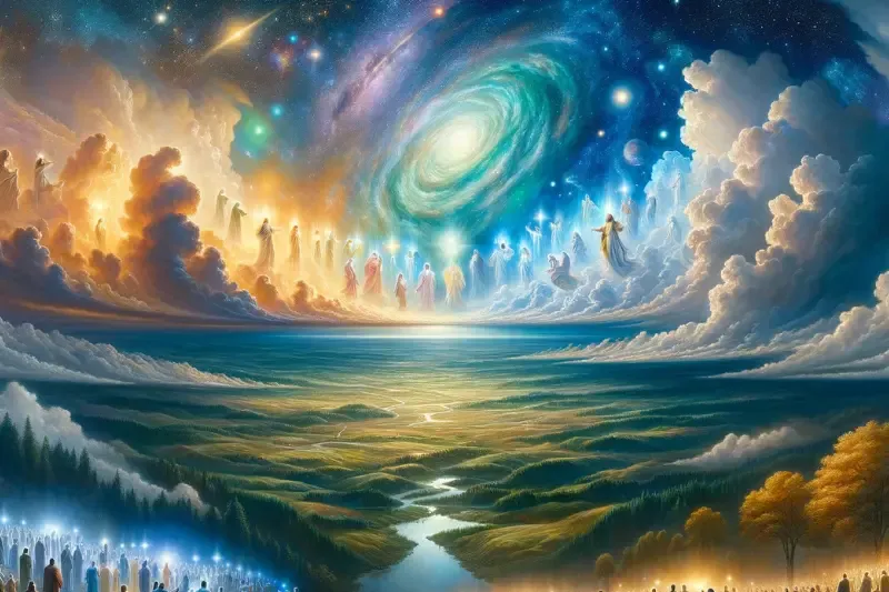 the heavens declare the glory of God showing the galaxies praising and worshipping