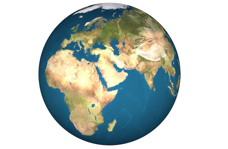 the lord by wisdom hath founded the earth showing the globe