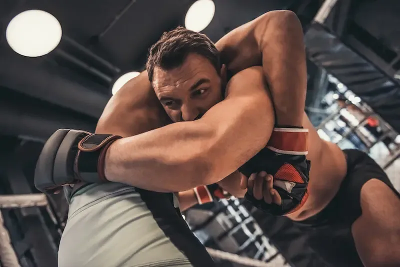 the man who wrestled with Jacob showing two wrestlers