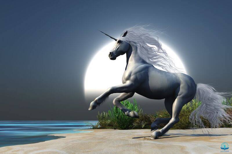 Unicorns in the Bible image showing a single unicorn